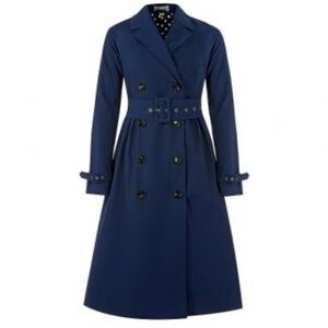 Lindy Bop Classic Blue Trench Coat